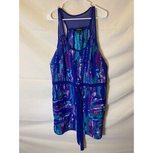 TELA WOMENS SIZE LARGE L DRESS SLEEVELESS TANK LIGHTWEIGHT Bright Quirky